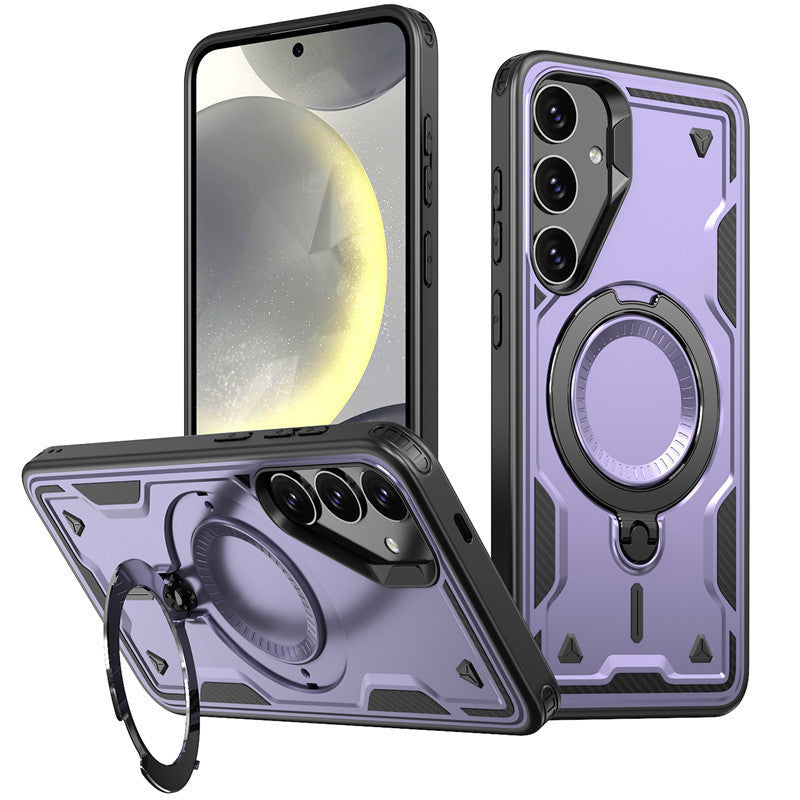 360¡ã Rotating Magnetic Versatile Stand Purple Compatible with SAMSUNG A26, PC73-SAMA26PP - Heavy Duty & Reliable