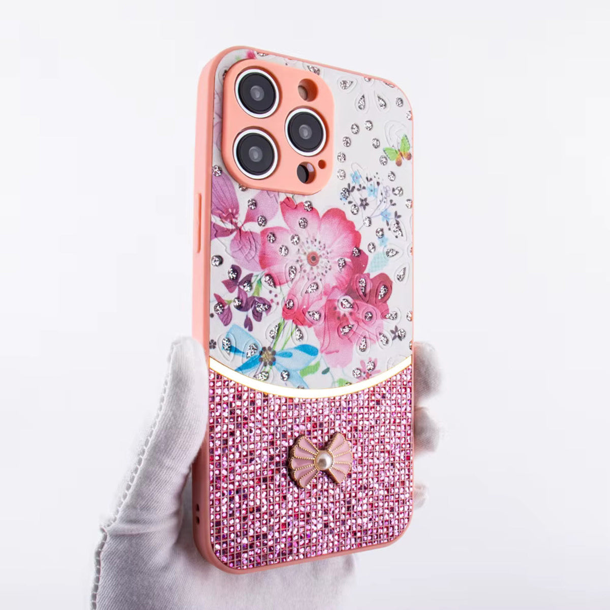 iPhone 16 Pro Compatible Sparkle Glitter Bling Phone Case in Pink With Colorful Cover For iPhone 16 Pro Max - Ultra-Slim Protection by