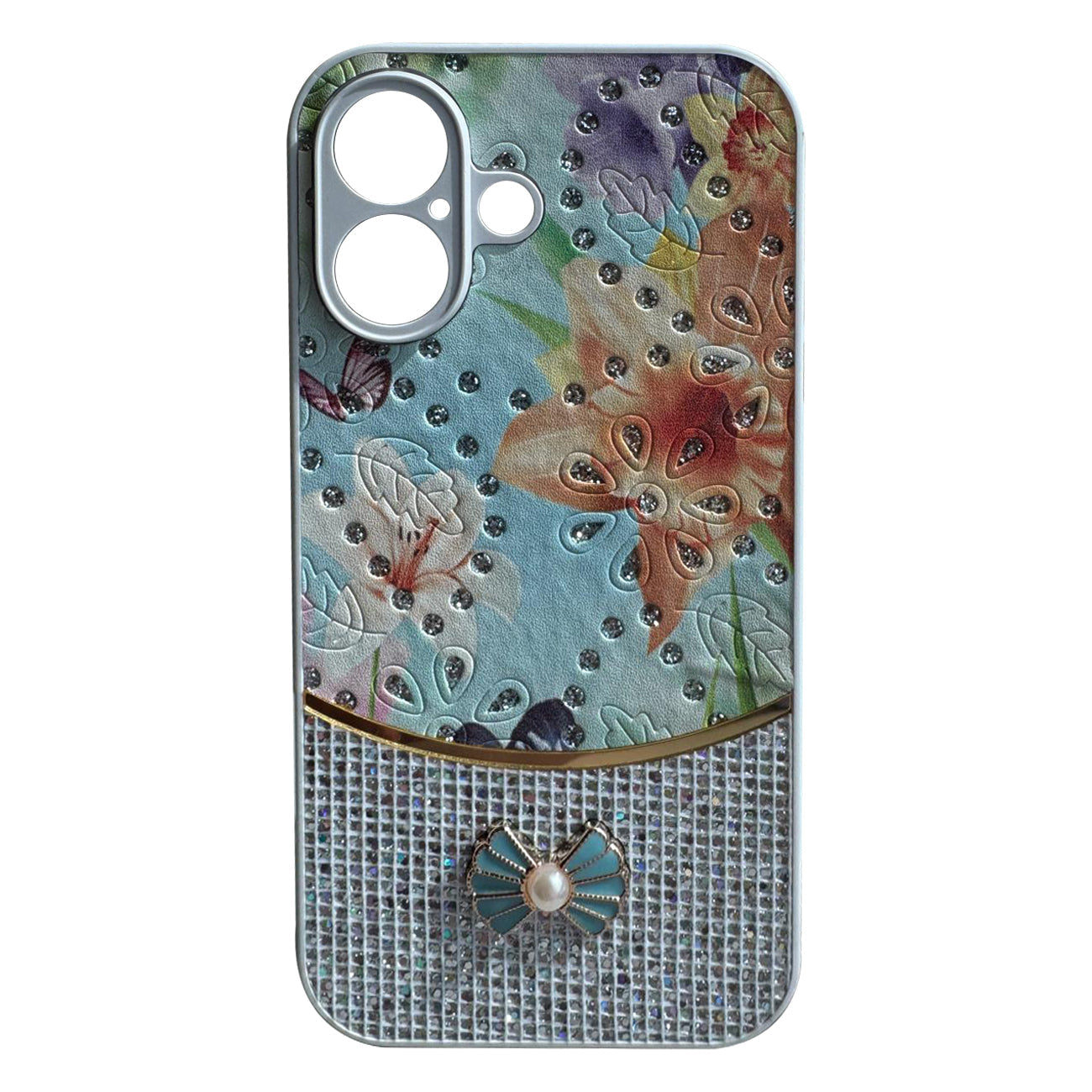 iPhone 16 Compatible Sparkle Glitter Bling Phone Case in Pink With Colorful Cover For iPhone 16 - Shockproof Protection by