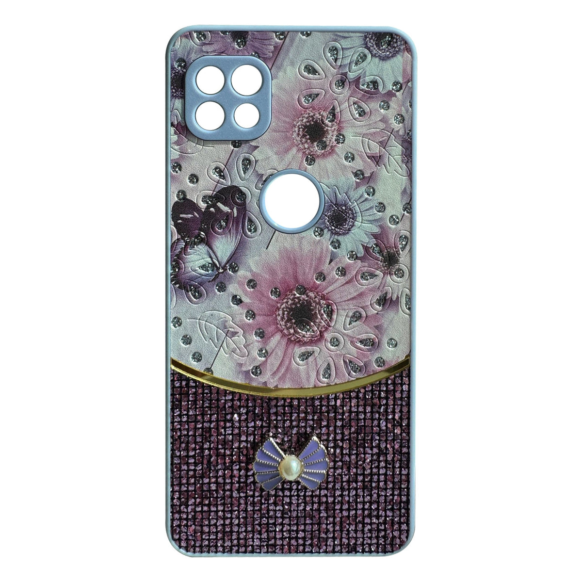 Sparkle Glitter Bling Phone Case in Purple With Colorful Cover For Motorola Moto G 5G - Heavy Duty & Reliable