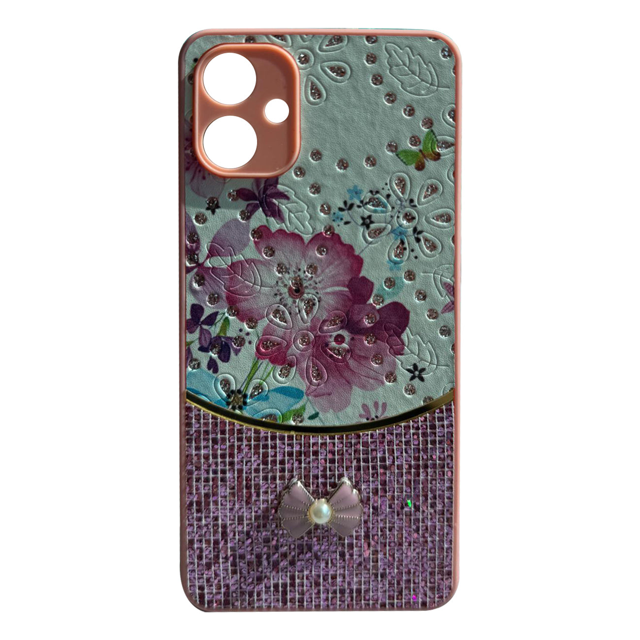 Sparkle Glitter Bling Phone Case in Pink With Colorful Cover For Galaxy A06 - Ultra-Slim & Reliable