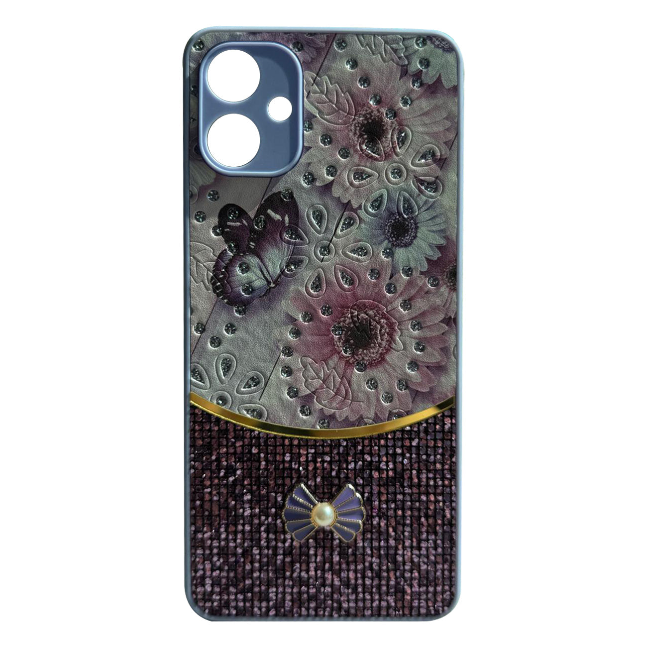Sparkle Glitter Bling Phone Case in Purple With Colorful Cover For Galaxy A06 - Shockproof & Reliable