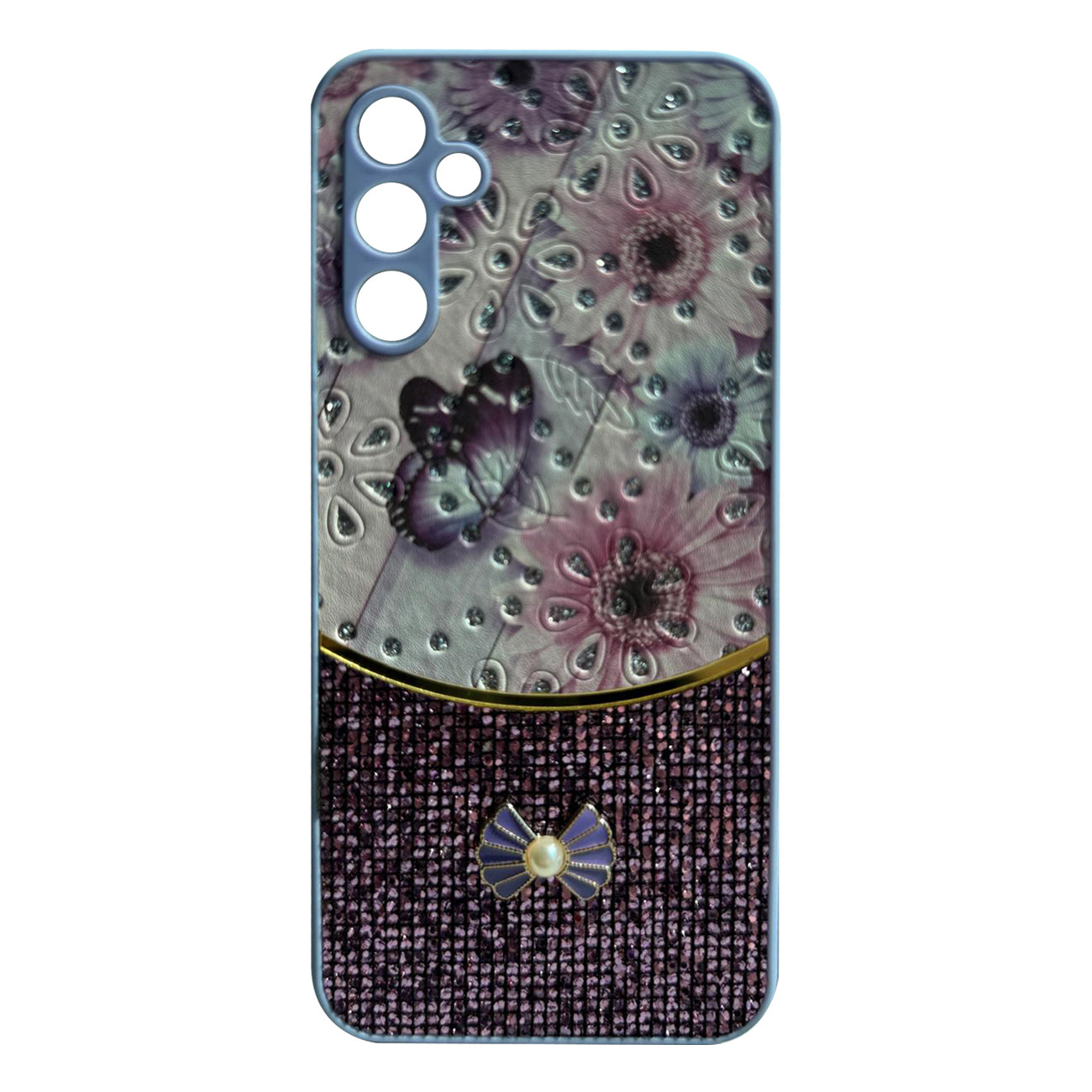 Sparkle Glitter Bling Phone Case in Purple With Colorful Cover For Galaxy A35 - Durable & Reliable
