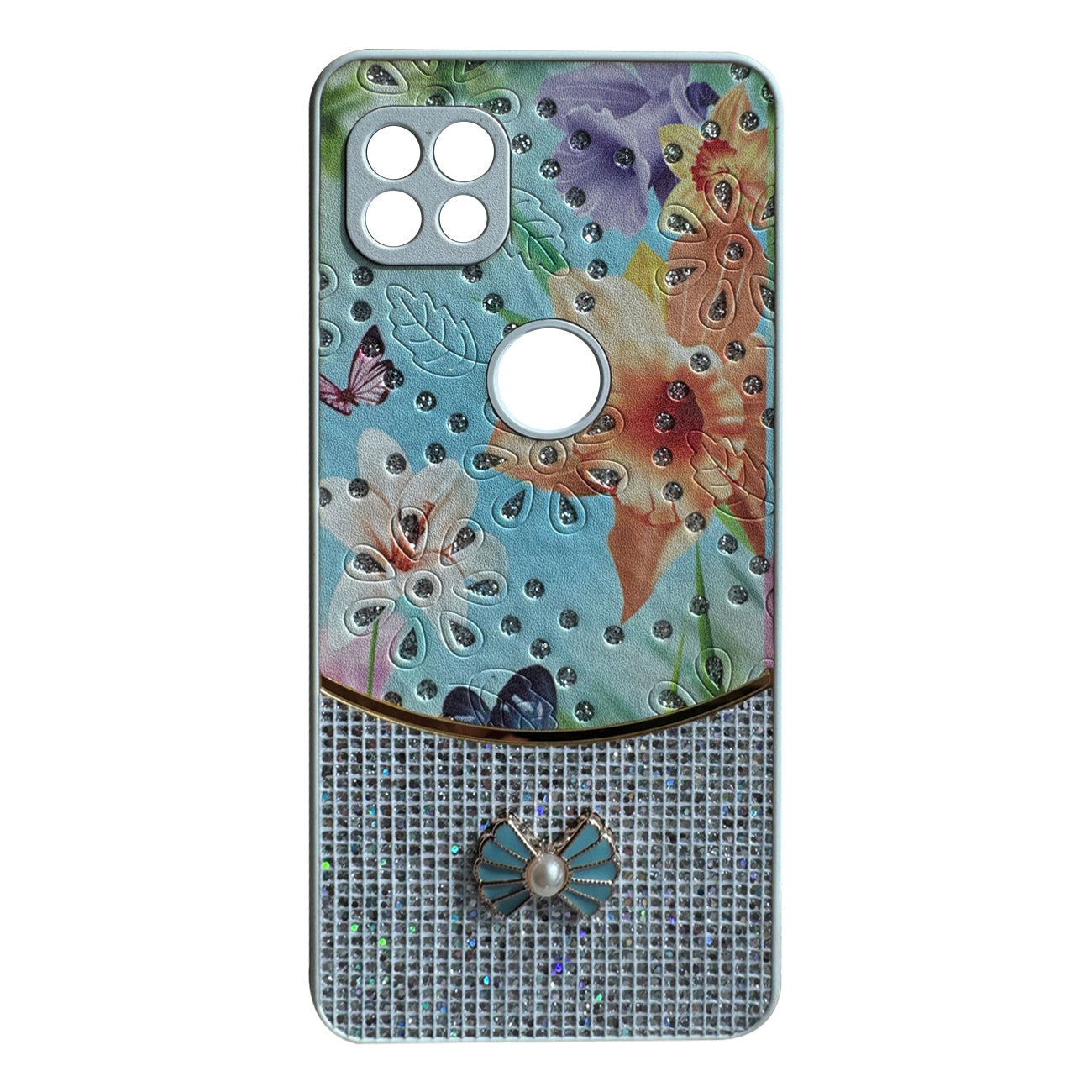 Sparkle Glitter Bling Phone Case in White With Colorful Cover For Galaxy S24FE - Premium & Reliable