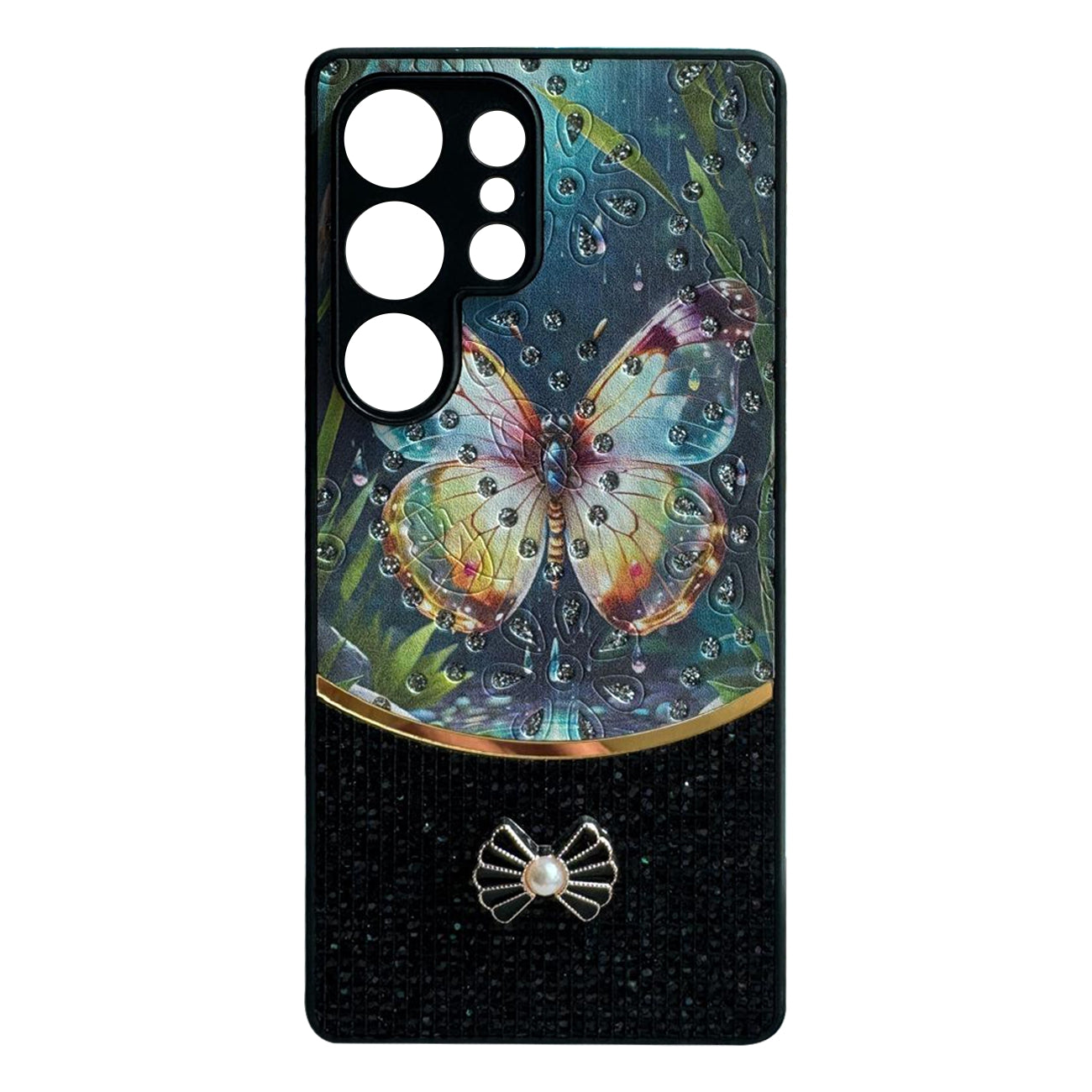 Sparkle Glitter Bling Phone Case in Black With Colorful Cover For Galaxy S25 Ultra - Premium & Reliable