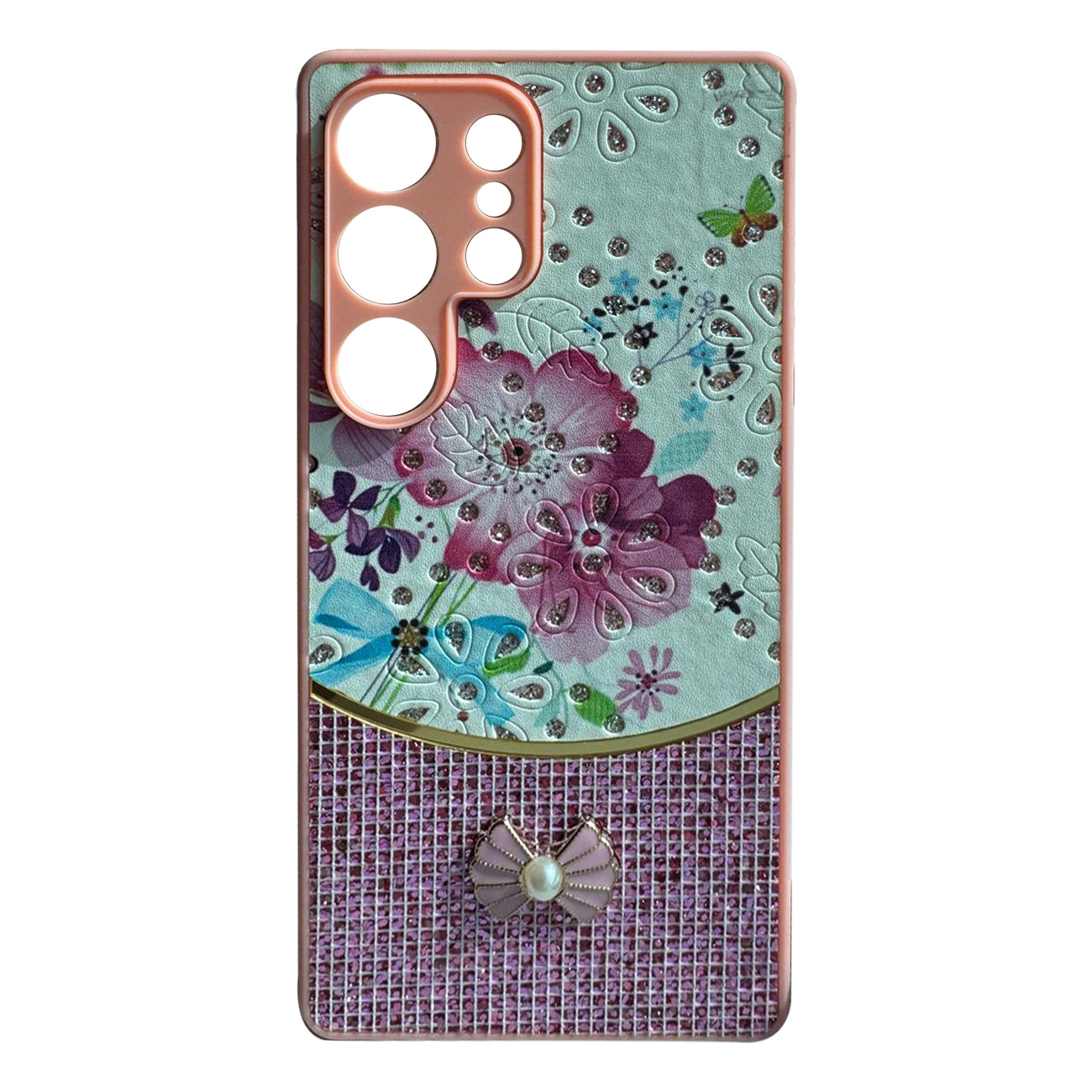 Sparkle Glitter Bling Phone Case in Pink With Colorful Cover For Galaxy S25 Ultra - Ultra-Slim & Reliable