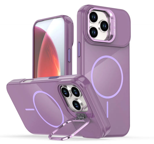 IPHONE 17 Compatible Built-in Stash Stand, Shockproof, Sturdy, Compatible with MagSafe Protection Stylish Cover, Compatible with IPHONE 17, PC76-IPH17PP - Premium Protection by
