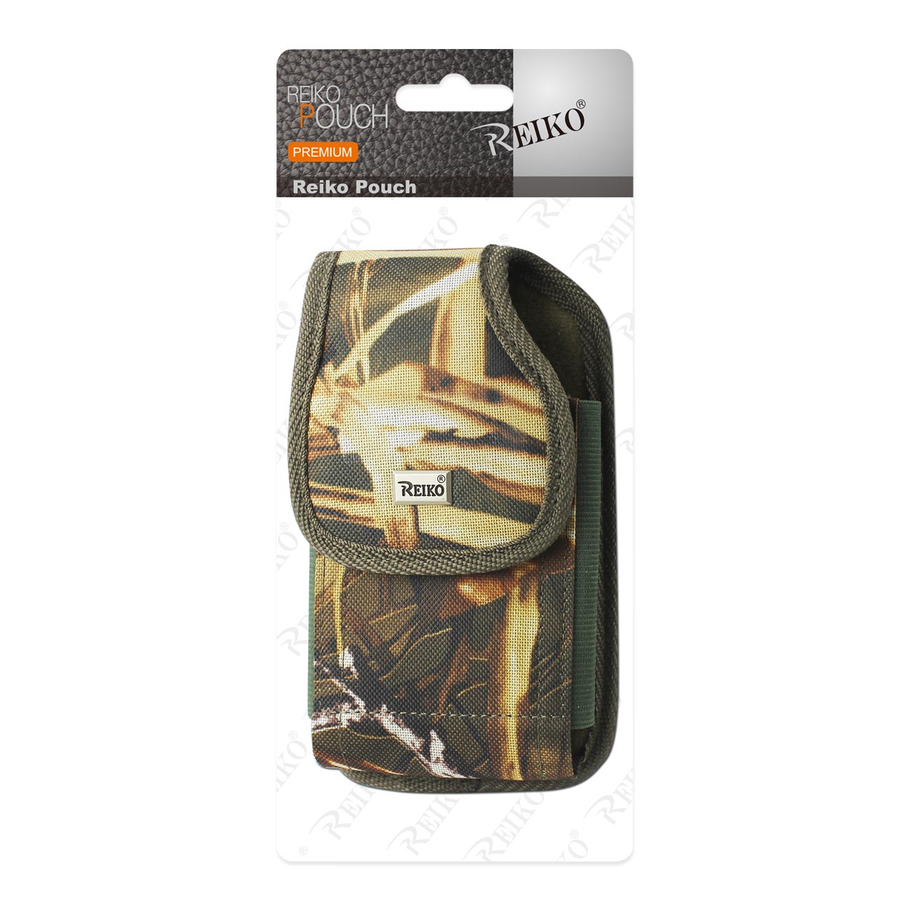 Vertical Rugged Pouch With Metal Belt Clip In Camouflage (5.8X3.2X0.7 Inches) - Crystal Clear & Reliable