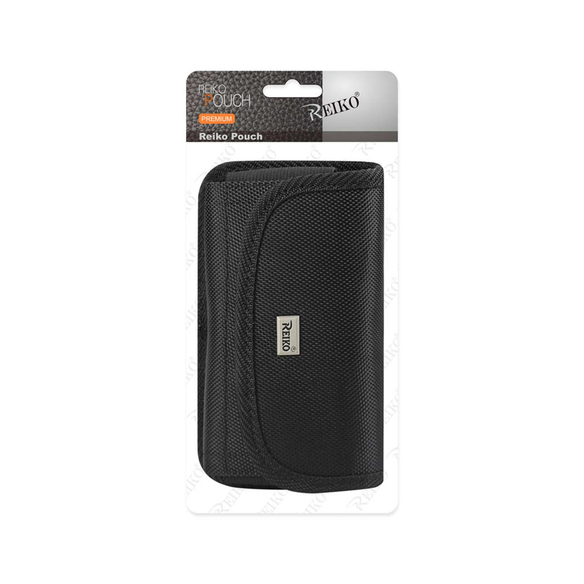 Horizontal Rugged Pouch With Velcro and Metal Belt Clip In Black (6.6 x 3.5 x 0.7 Inches) - Ultra-Slim & Reliable
