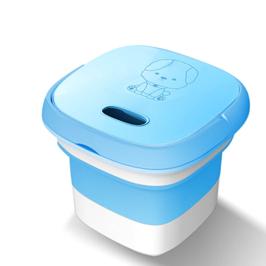 Semi-automatic Folding Mini Portable Washing Machine, Portable Mini Turbo In Blue - Durable & Reliable