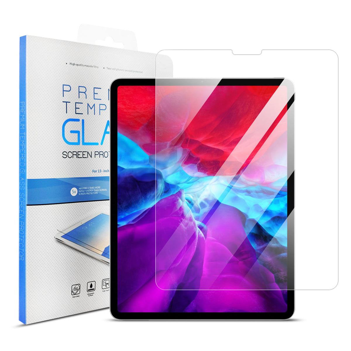 APPLE New iPad Pro 12.9" 2018 & 2020 3rd Generation models (A1876/A2014/A1895/A1983)2.5D Super Durable Glass - Premium & Reliable