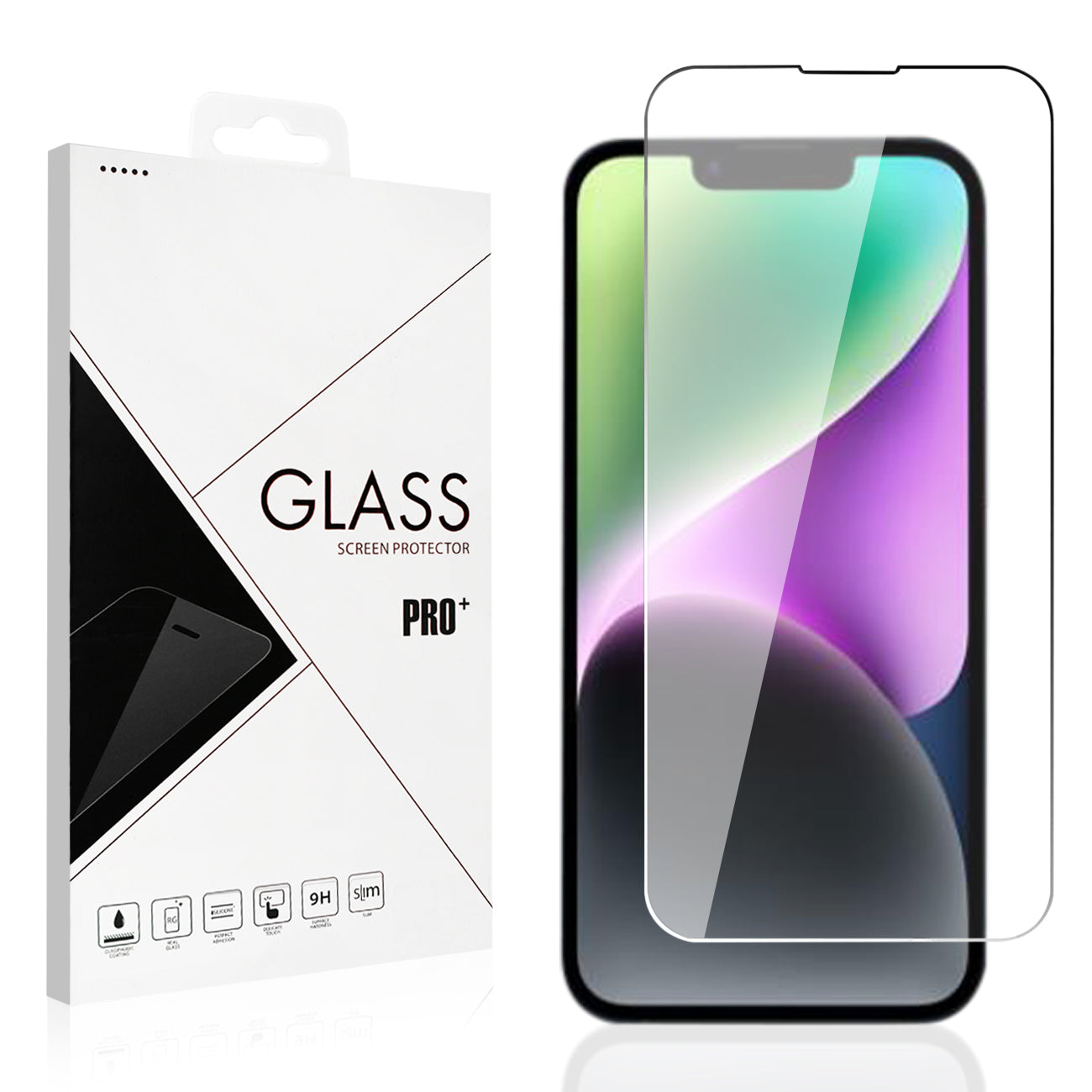 IPHONE 13 Compatible APPLE IPHONE 13/13 PRO /14 2.5D Super Durable Glass - Ultra-Slim Protection by