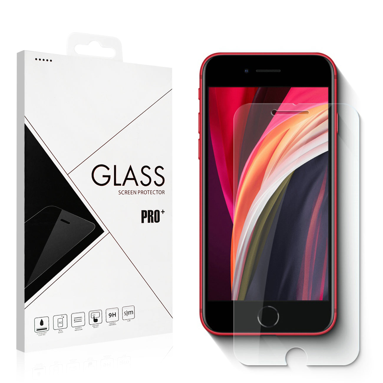 IPHONE 8 Compatible APPLE IPHONE 8 /SE2 2020/SE2 2022 2.5D Super Durable Glass - Shockproof Protection by