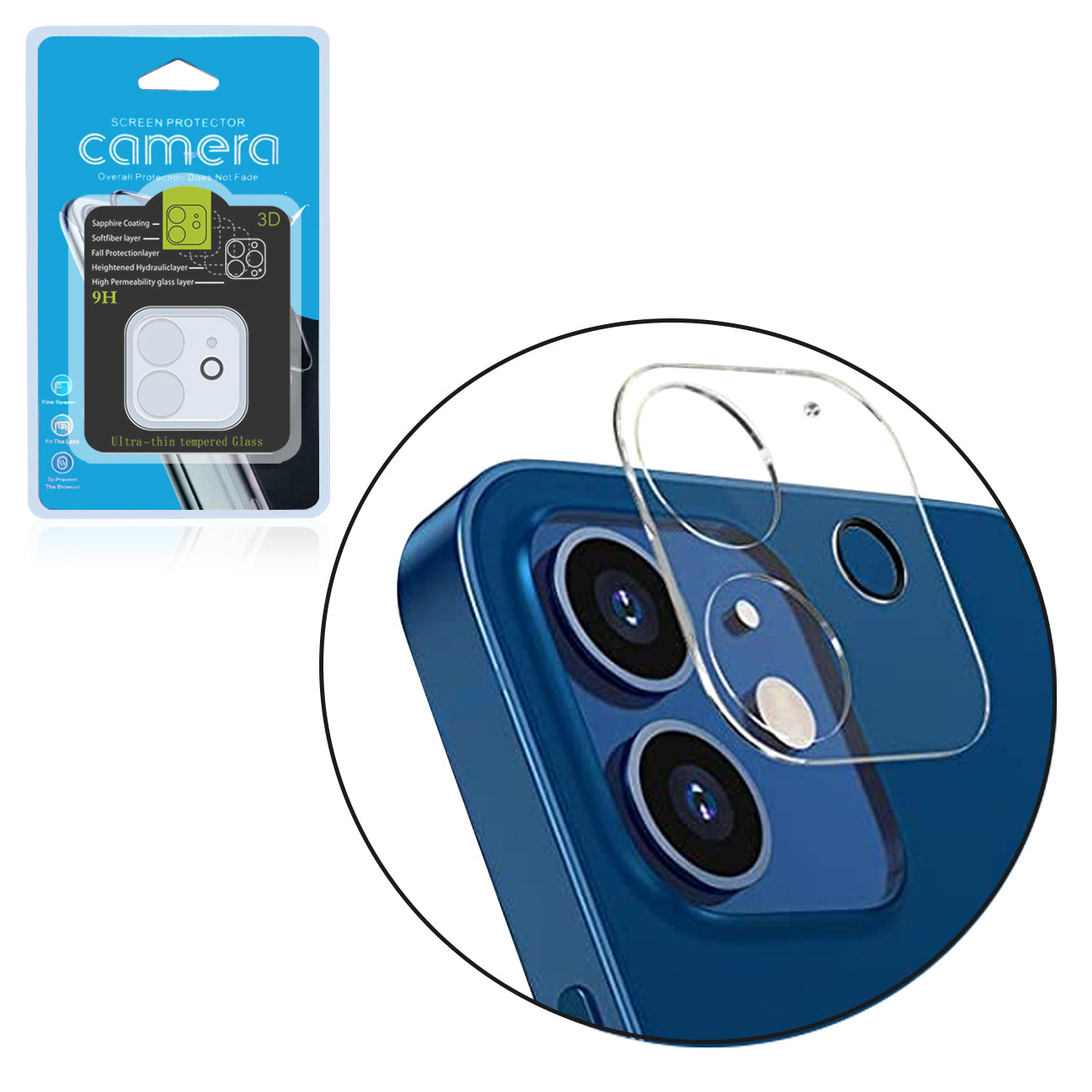 iPhone 12 Mini Compatible Clear Camera Protector for iPhone 12 Mini - Shockproof Protection by