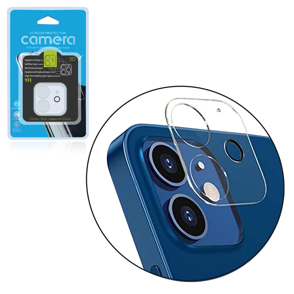 iPhone 12 Mini Compatible Clear Camera Protector for iPhone 12 Mini - Shockproof Protection by