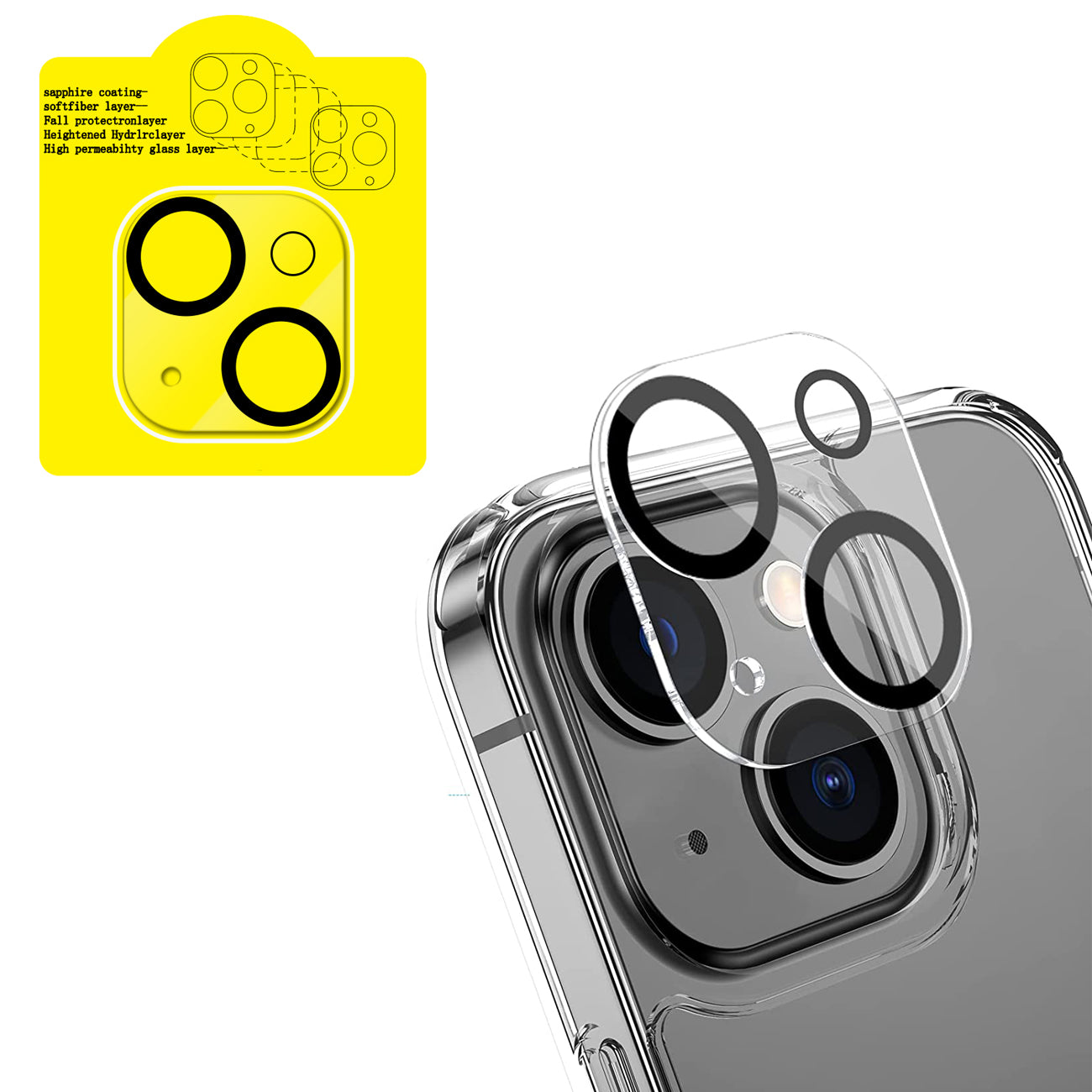 iPhone 16 Compatible Clear Camera Protector for iPhone 16/16 PLUS - Heavy Duty Protection by