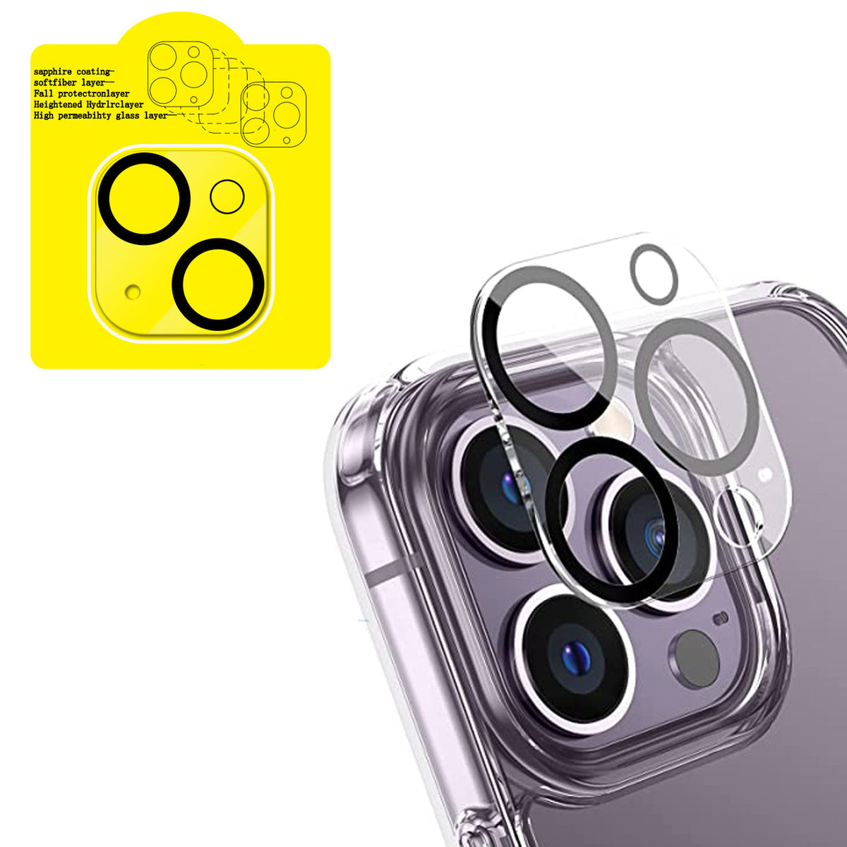 iPhone 16 Pro Compatible SCP15B-IPH16PRO-16PROMAXCL Clear Camera Protector for iPhone 16 Pro/16 Pro Max - Durable Protection by