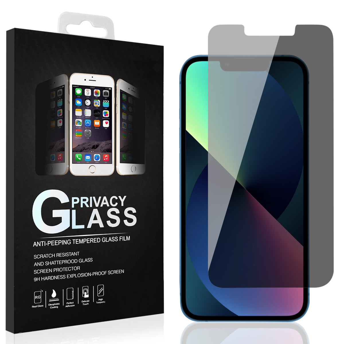 iPhone 13 Pro Compatible Apple iPhone 13 Pro Max Privacy Screen Protector In Black - Durable Protection by