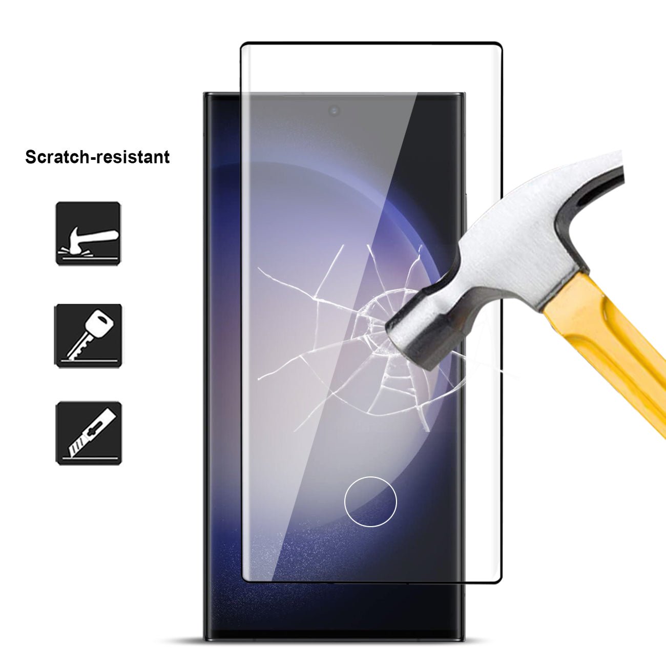 3D Curved Edge Shock Resistant Super Glass Screen Protective Cover For Sansung S23 Ultra - Premium & Reliable