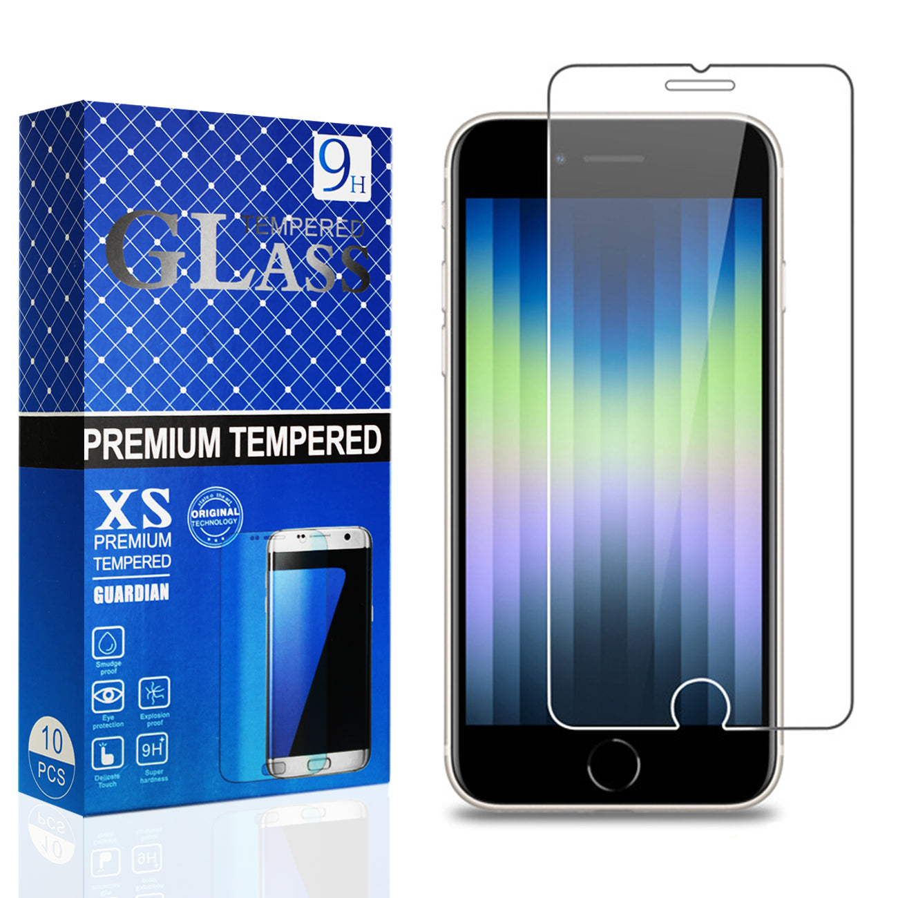 IPHONE 8 Compatible APPLE IPHONE 8/SE2 0.33MM 2.5D Super Durable Glass (10PCS) - Premium Protection by