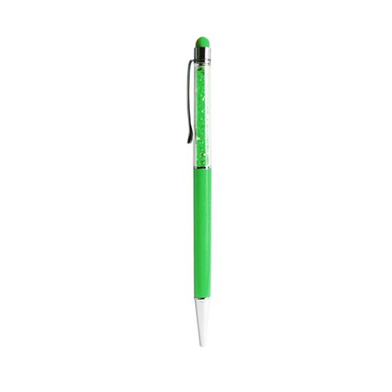 CRYSTAL STYLUS TOUCH SCREEN WITH INK PEN IN GREEN - Durable & Reliable