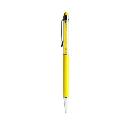 CRYSTAL STYLUS TOUCH SCREEN WITH INK PEN IN YELLOW - Premium & Reliable