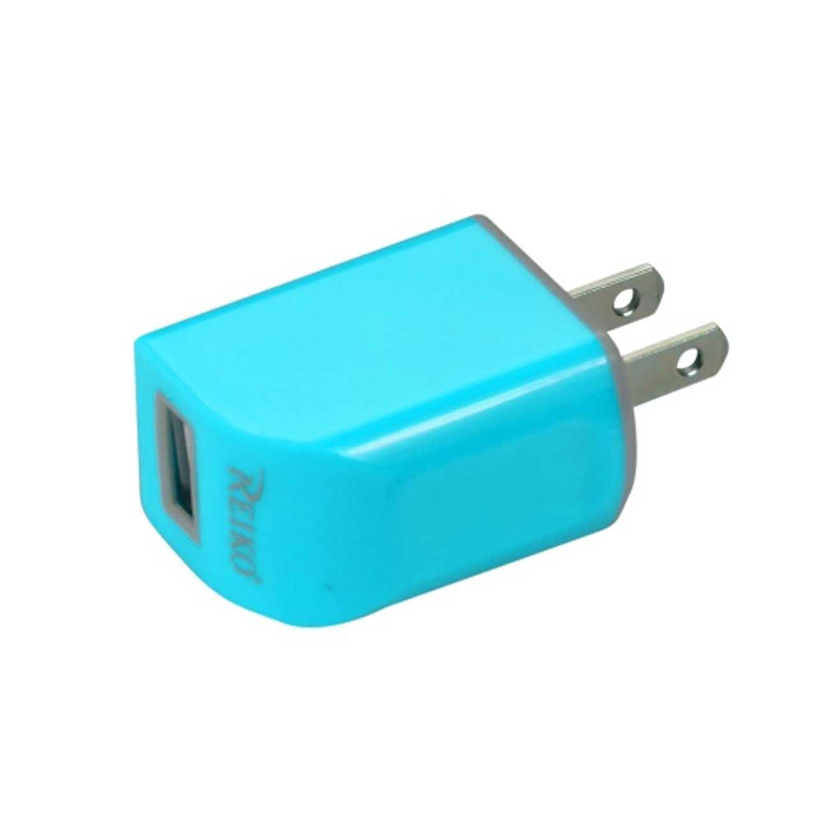 MICRO USB 1 AMP PORTABLE MICRO TRAVEL ADAPTER CHARGER WITH CABLE IN BLUE - Ultra-Slim & Reliable