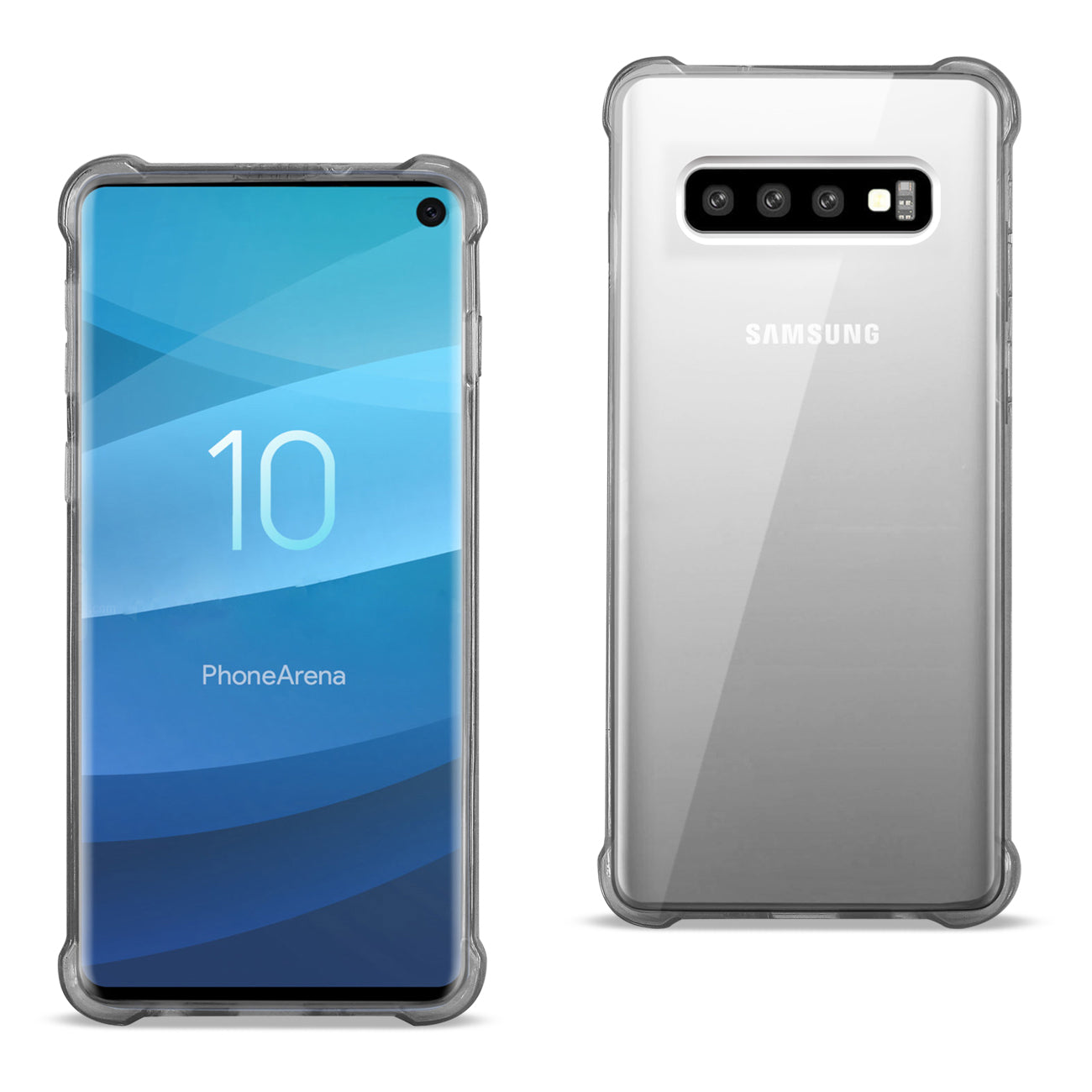 SAMSUNG GALAXY S10 Clear Bumper Case With Air Cushion Protection In Clear Black - Crystal Clear & Reliable