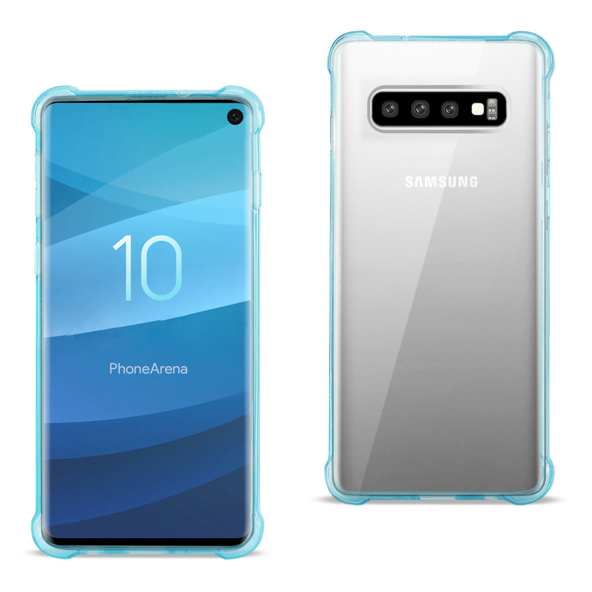 SAMSUNG GALAXY S10 Clear Bumper Case With Air Cushion Protection In Clear Navy - Heavy Duty & Reliable