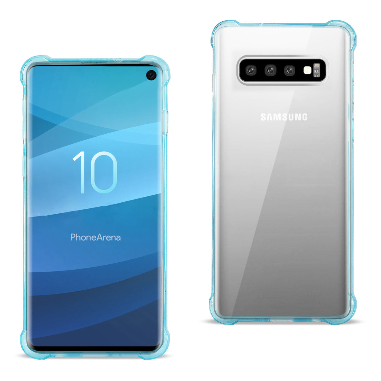 SAMSUNG GALAXY S10 Clear Bumper Case With Air Cushion Protection In Clear Navy - Heavy Duty & Reliable