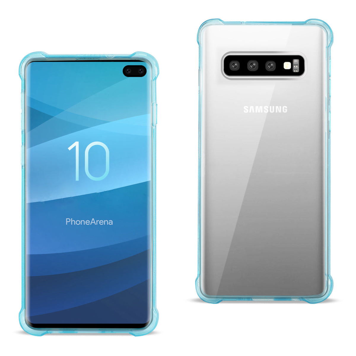 SAMSUNG GALAXY S10 Plus Clear Bumper Case With Air Cushion Protection In Clear Navy - Ultra-Slim & Reliable