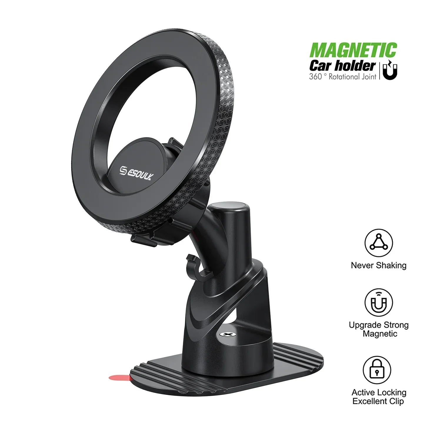 Magnetic Car Mount Phone Holder with 360å¡ Rotation - Crystal Clear & Reliable