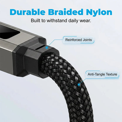 4-in-1 Digital Display Keychain Charging Cable
